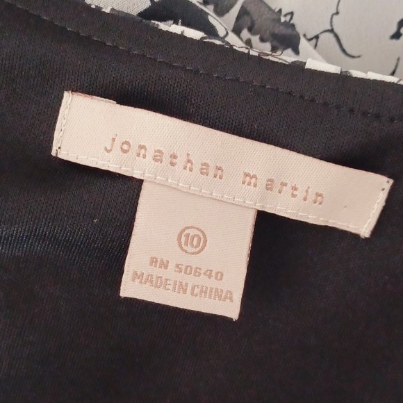 Jonathan Martin Black And White Floral Dress Size 10 - Picture 3 of 3